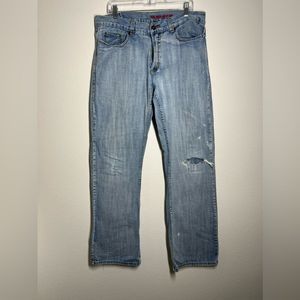 Urban Pipeline, Relaxed bootcut jeans, Size 36 x 34 Blue Distressed Ripped